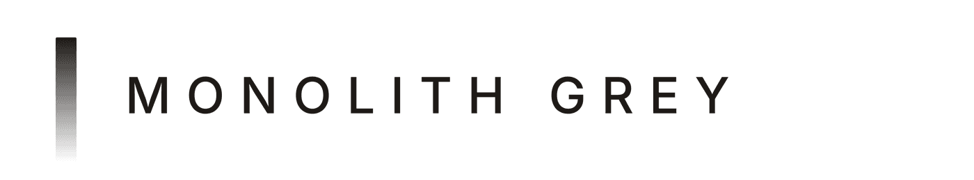 Monolith Grey lockup, Espresso variant